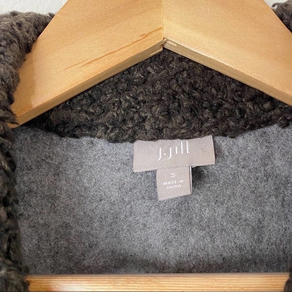 J. Jill Brown Faux Fur Sweater Vest S Small - Picture 12 of 13